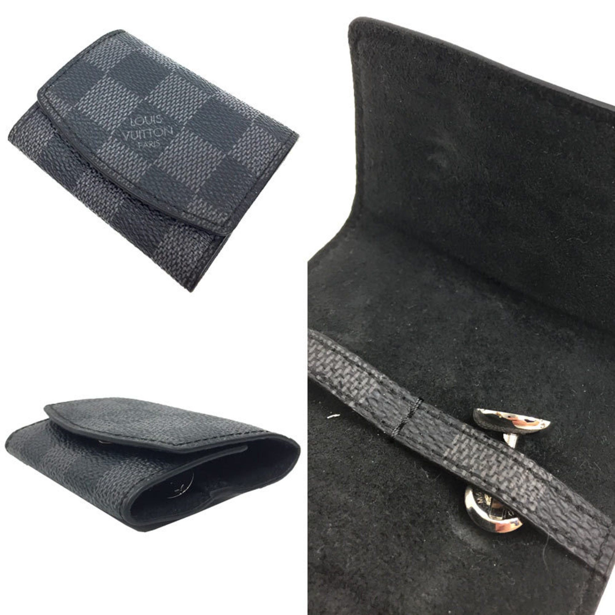 Louis Vuitton Louis Vuitton Bouton de Manchette Monogram Cufflinks M61971 Silver Color Men's Size ONE SIZE - 2 Thumbnail