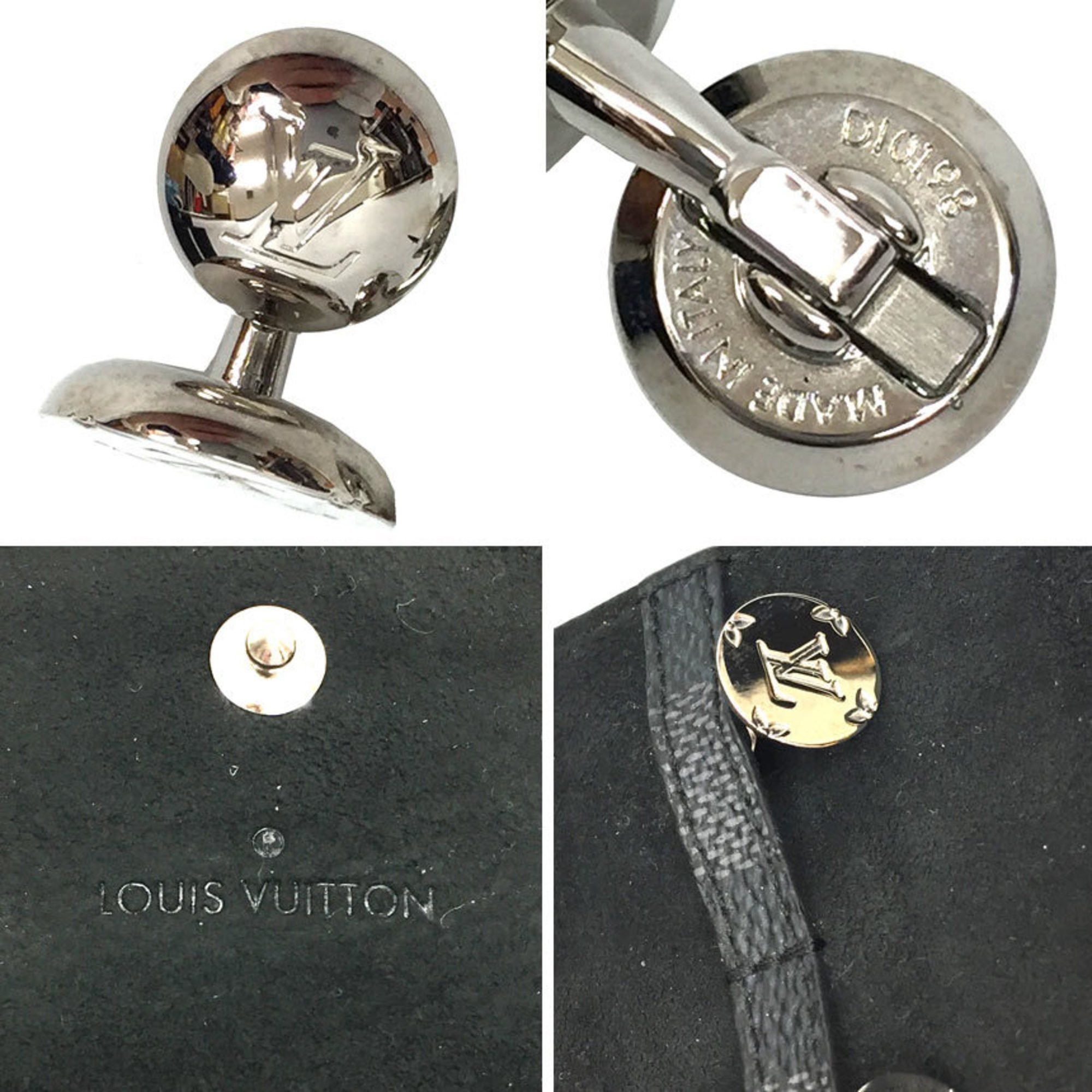 Louis Vuitton Louis Vuitton Bouton de Manchette Monogram Cufflinks M61971 Silver Color Men's Size ONE SIZE - 3 Thumbnail