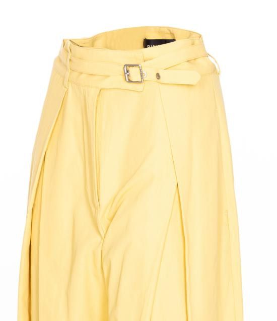 Pinko PINKO Women Straight Pants 104648 A2ERC43 Yellow Size 28" / US 6 / IT 42 - 3 Thumbnail