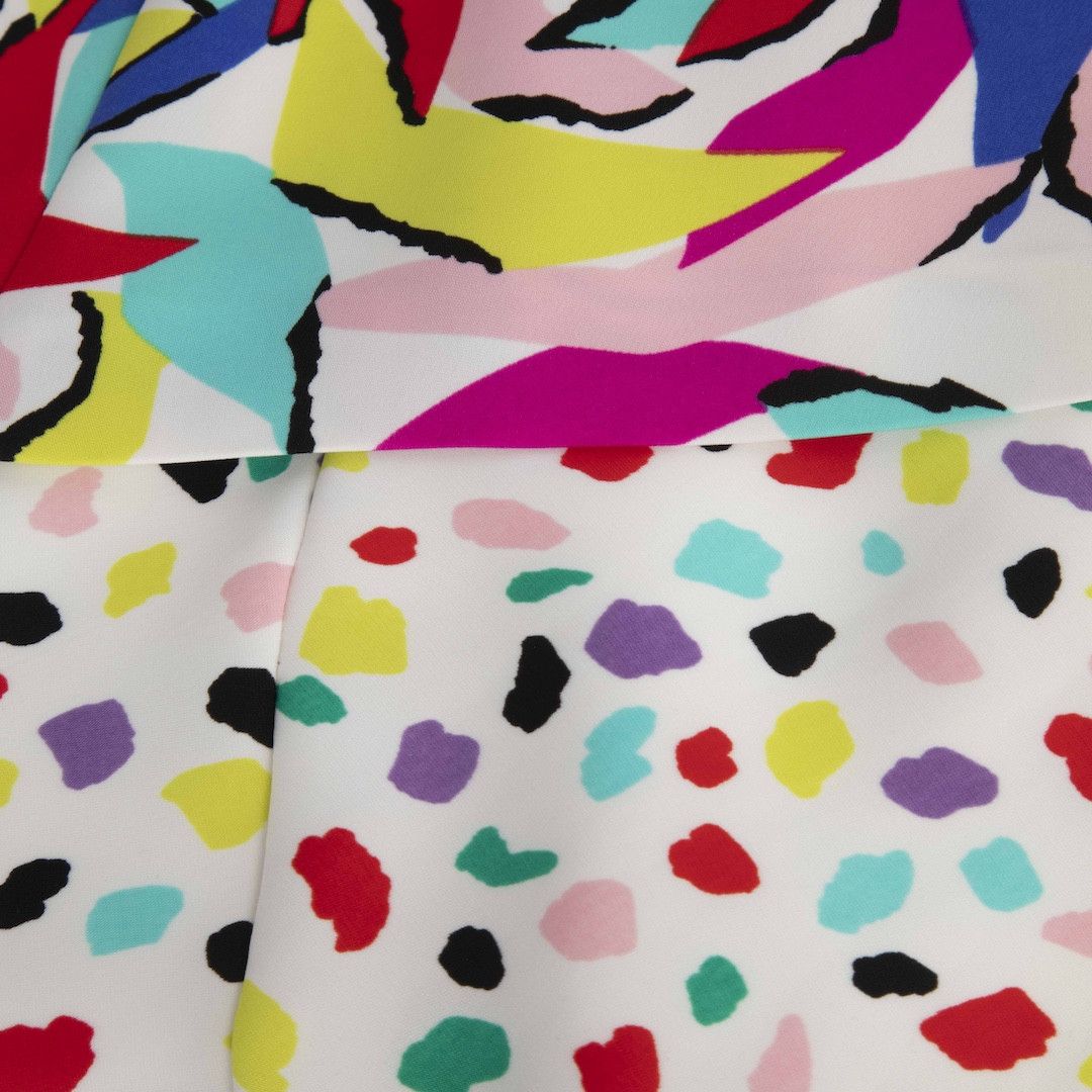 Moschino Abstract Rose Print Dress Size M / US 6-8 / IT 42-44 - 3 Thumbnail