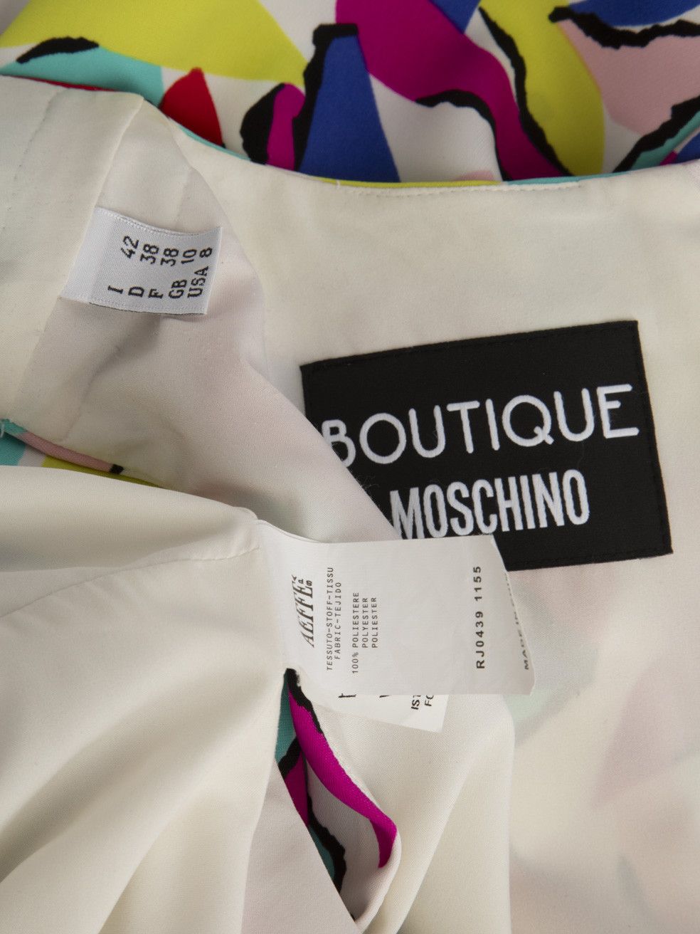 Moschino Abstract Rose Print Dress Size M / US 6-8 / IT 42-44 - 6 Thumbnail