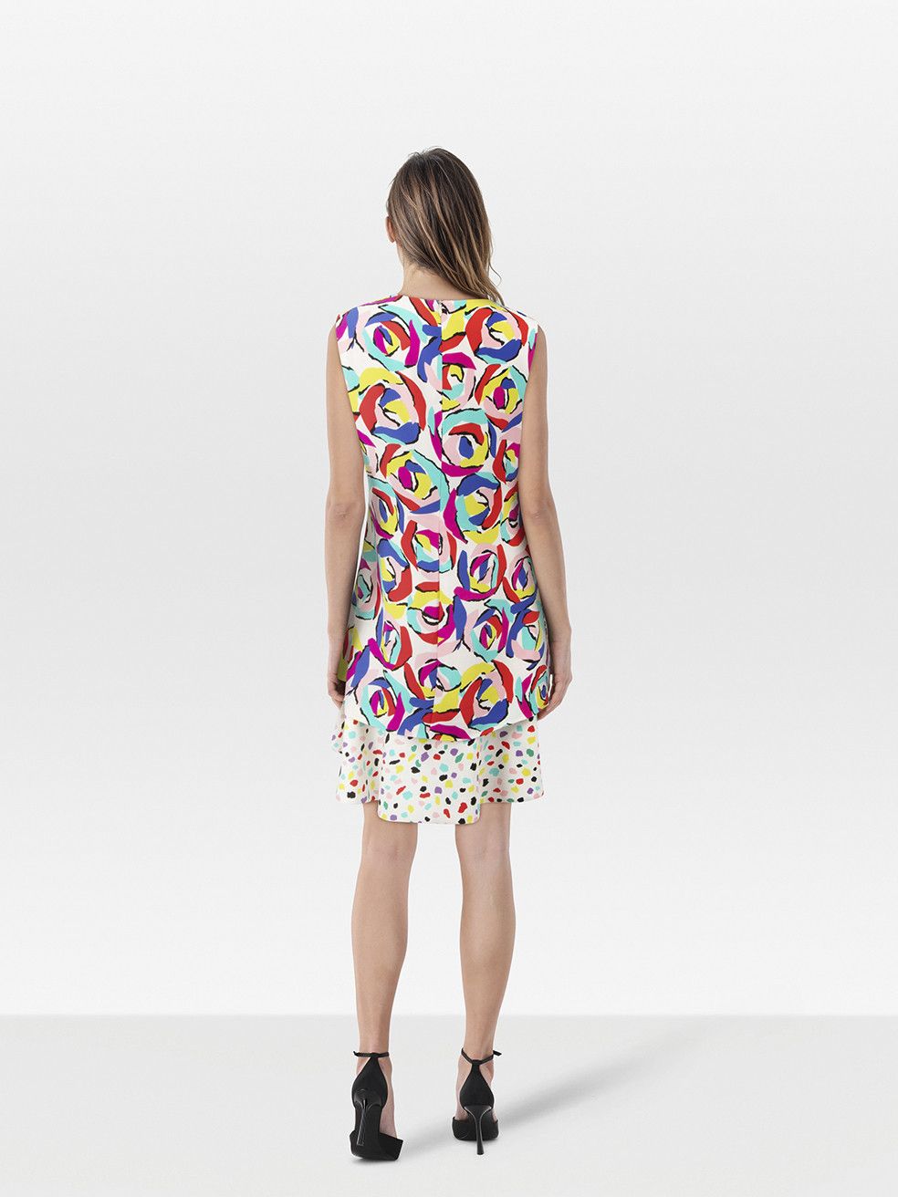 Moschino Abstract Rose Print Dress Size M / US 6-8 / IT 42-44 - 2 Thumbnail