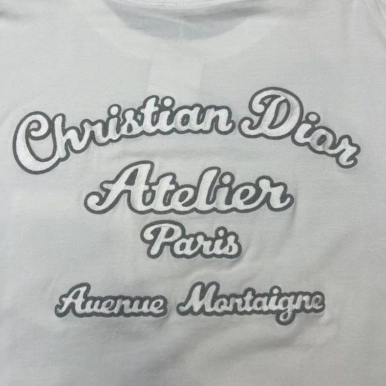 Dior Christian Dior Embroidered Slogan Short Sleeve T-Shirt Size US L / EU 52-54 / 3 - 3 Thumbnail