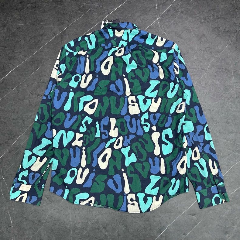 Louis Vuitton New Louis Vuitton Graffiti Long Sleeve Shirt Size US XL / EU 56 / 4 - 2 Thumbnail