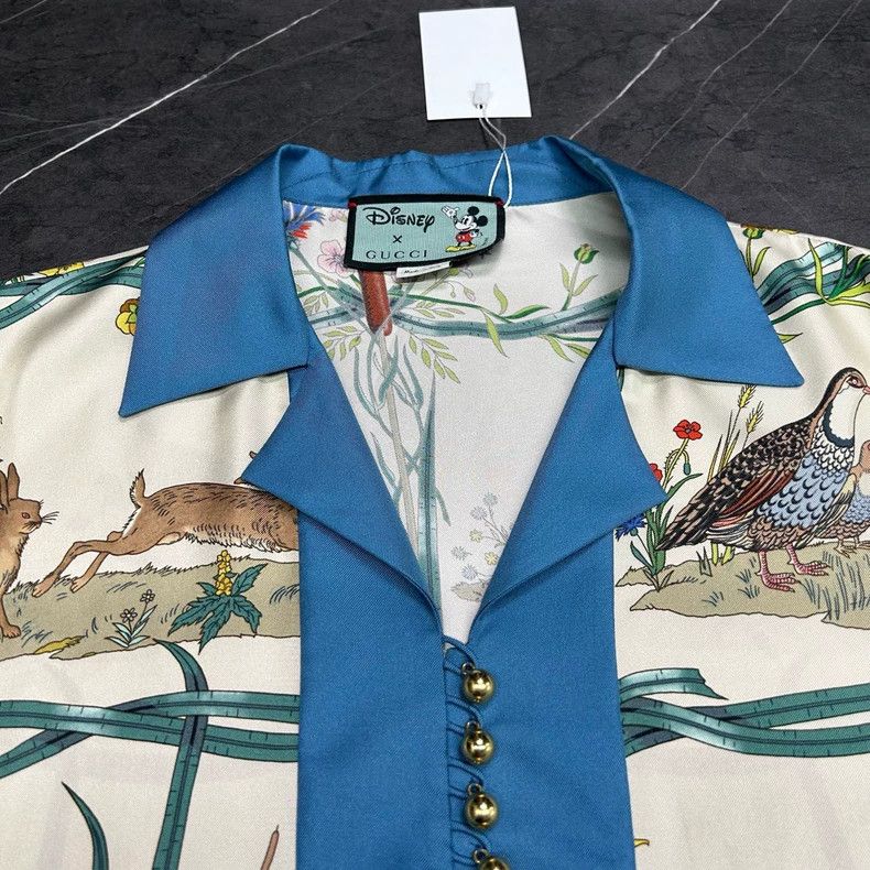 Gucci GUCCI Disney Silk Short Sleeve Pajamas Size US M / EU 48-50 / 2 - 4 Thumbnail