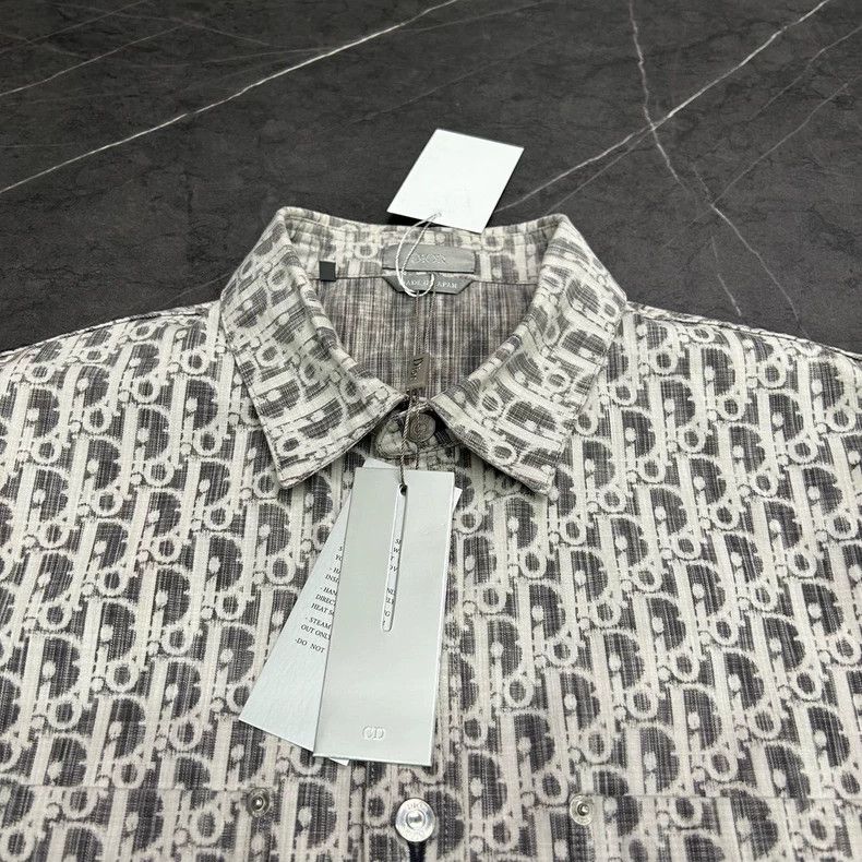 Dior New DIOR Logo Denim Shirt in Gray Size US M / EU 48-50 / 2 - 3 Thumbnail