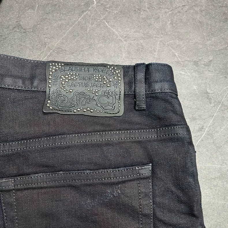 Dior Dior Travis Scott Embroidered Logo Denim Pants Size US 30 / EU 46 - 5 Thumbnail