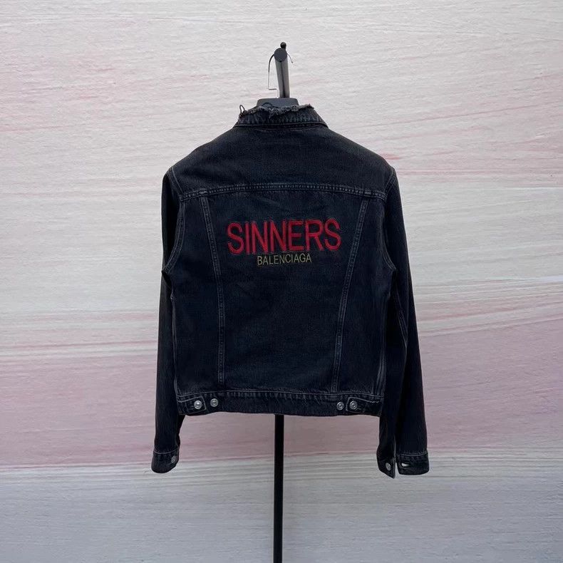 Balenciaga Balenciaga Sinners Denim Jacket Size 44 Size US L / EU 52-54 / 3 - 2 Thumbnail