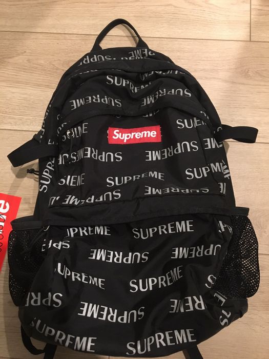 Supreme 3M Reflective Repeat Backpack Red