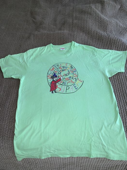 Supreme Supreme Joe Roberts Swirl Tee Bright Green *RARE COLORWAY