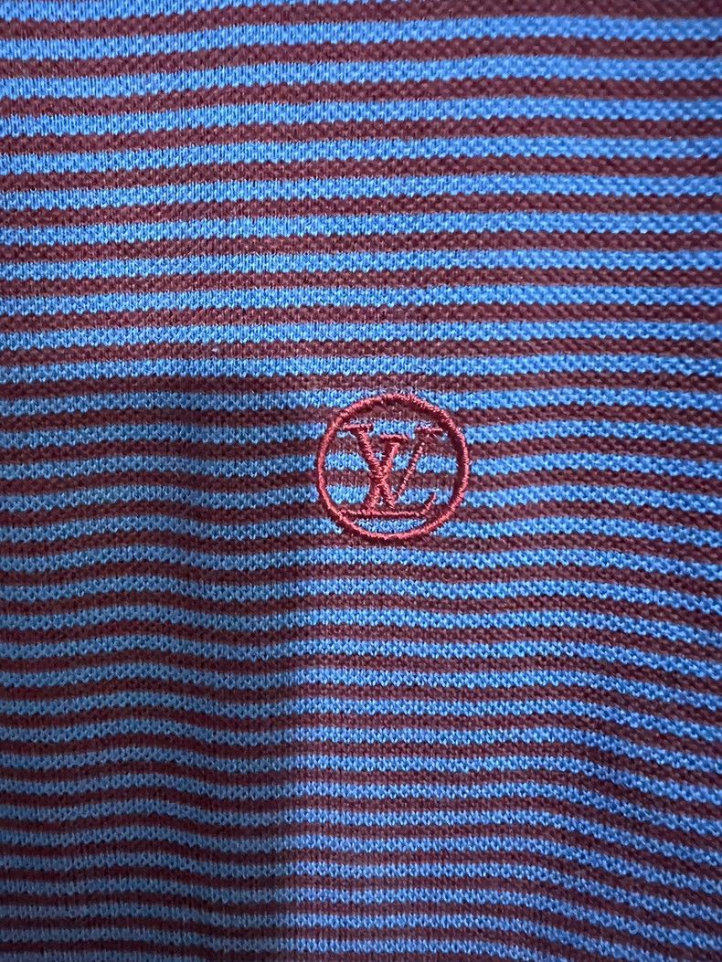 Louis Vuitton Louis Vuitton Stripe Polo Shirt with Logo Size US XXL / EU 58 / 5 - 5 Thumbnail