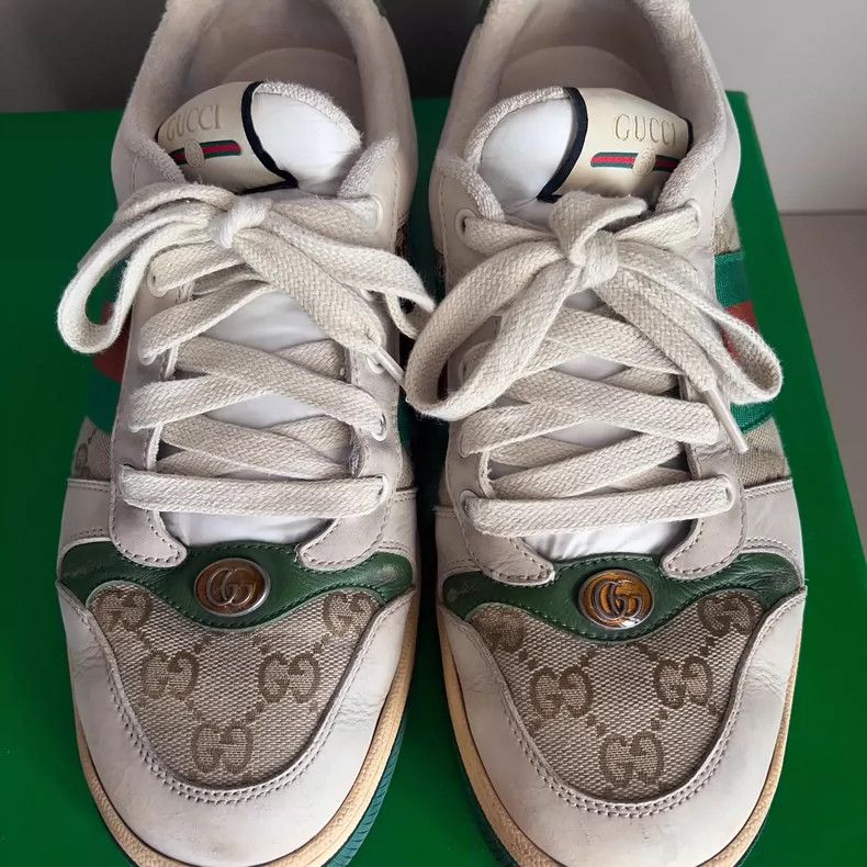 Gucci GUCCI Screener Leather Sneakers for Men Size US 9 / EU 42 - 3 Thumbnail
