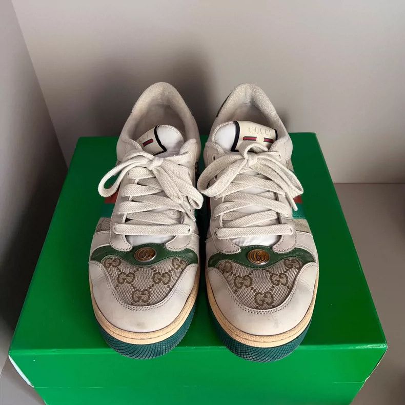 Gucci GUCCI Screener Leather Sneakers for Men Size US 9 / EU 42 - 2 Thumbnail