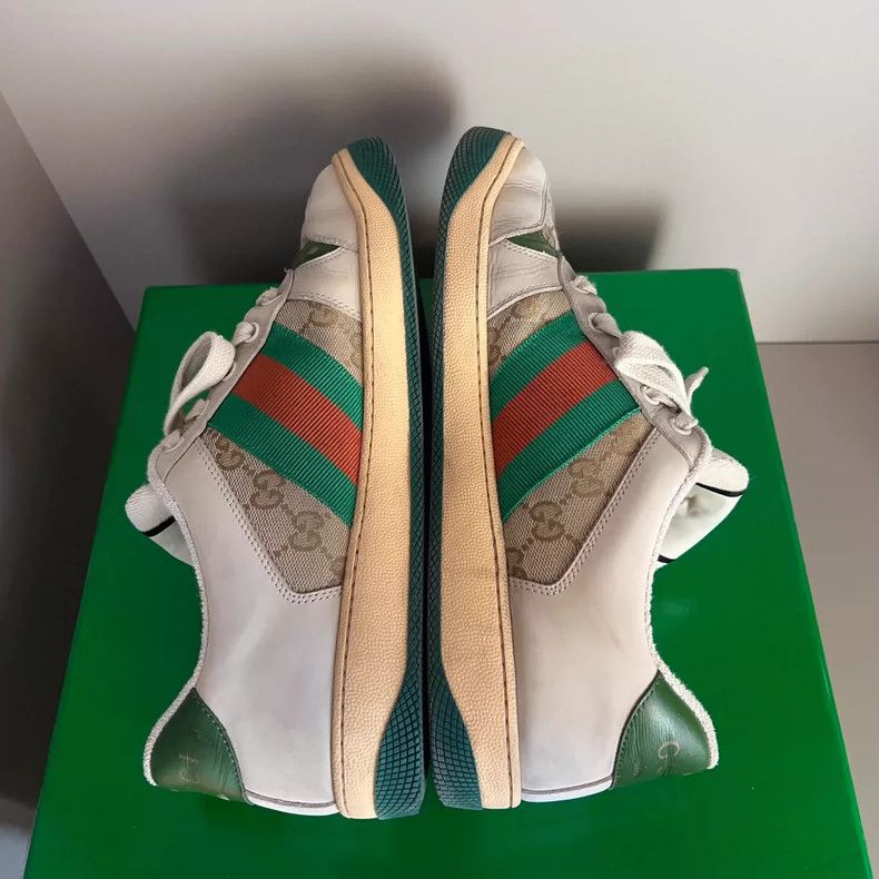 Gucci GUCCI Screener Leather Sneakers for Men Size US 9 / EU 42 - 8 Thumbnail