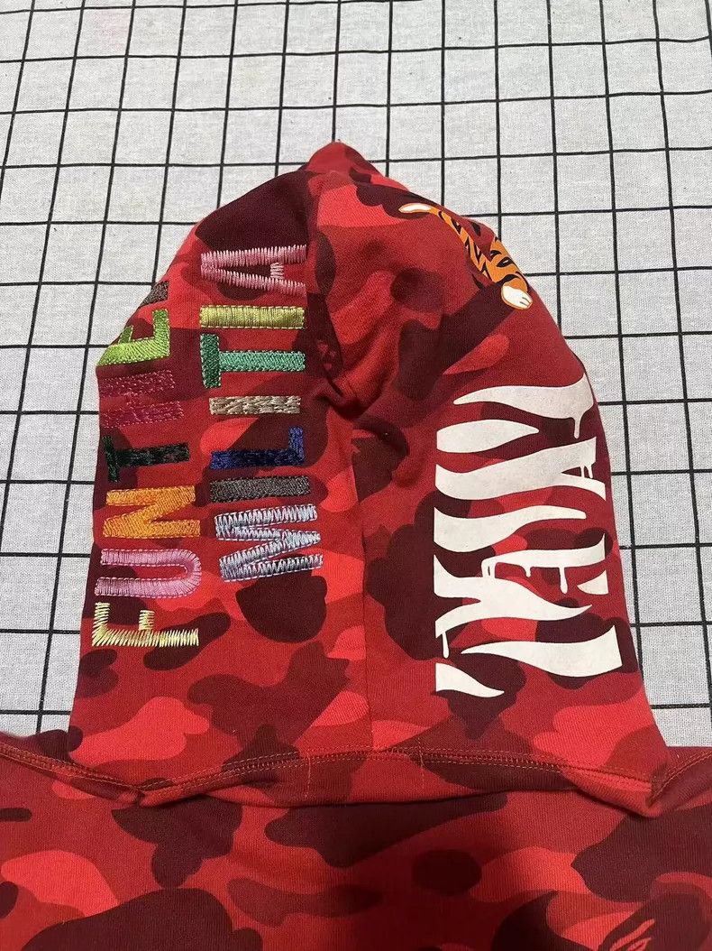 Bape Bape Red Camouflage Tiger Head Jacket Size US XL / EU 56 / 4 - 4 Thumbnail
