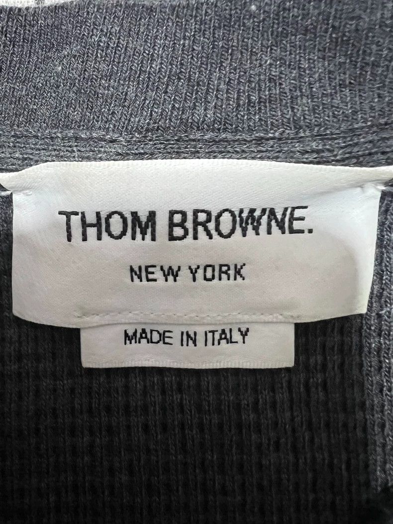 Thom Browne Classic Long Sleeve Waffle Sweatshirt Size US S / EU 44-46 / 1 - 4 Thumbnail