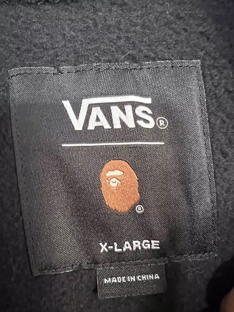 Bape Bape Vans Collaboration Black Hoodie XL Size US XL / EU 56 / 4 - 4 Thumbnail