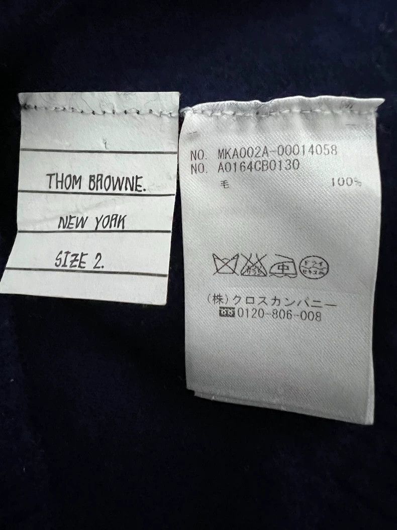 Thom Browne Classic Navy Blue Cardigan with Stripes Size US M / EU 48-50 / 2 - 5 Thumbnail