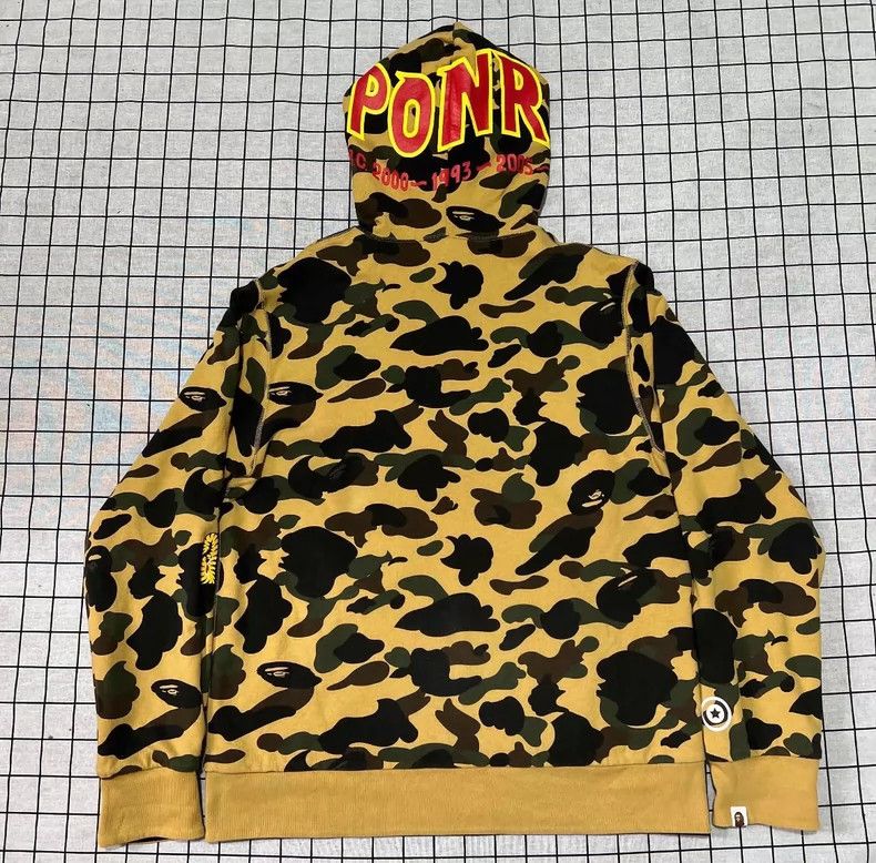 Bape Bape Yellow Camo Reversible Hoodie XL Size US XL / EU 56 / 4 - 4 Thumbnail