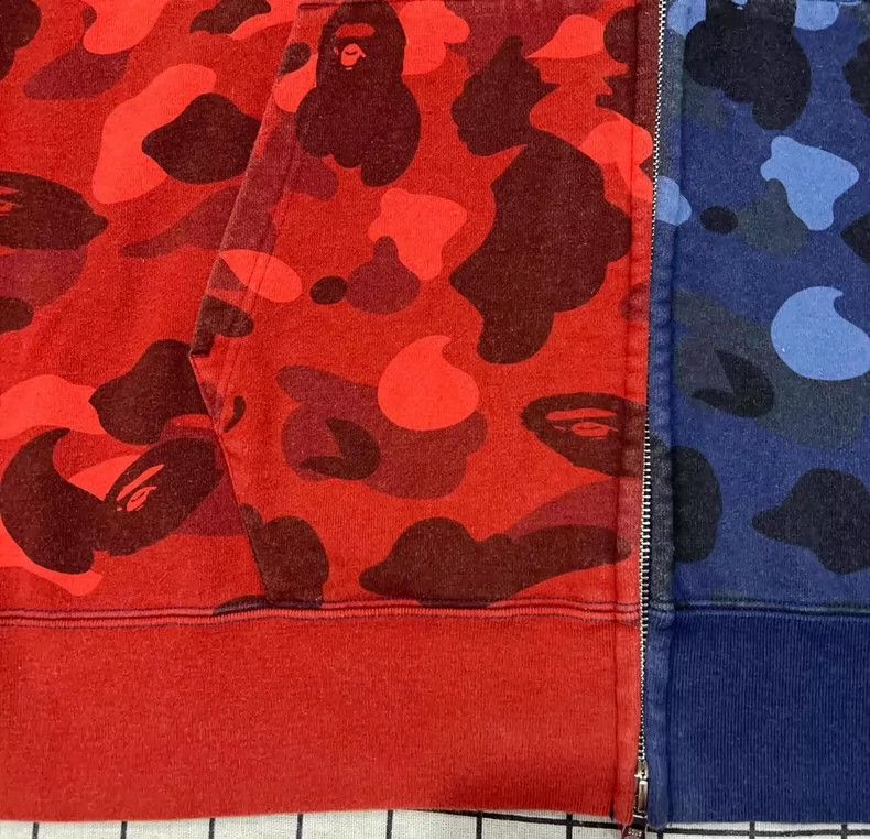 Bape Bape Shark Camo Hoodie Red Blue Size US XL / EU 56 / 4 - 6 Thumbnail