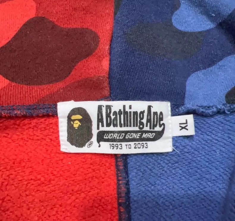 Bape Bape Shark Camo Hoodie Red Blue Size US XL / EU 56 / 4 - 7 Thumbnail
