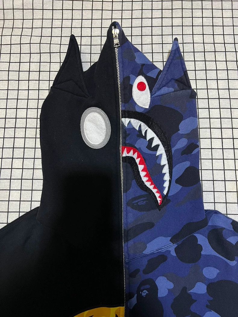 Bape Bape Batman Shark Zip Hoodie Limited Edition Size US XL / EU 56 / 4 - 2 Thumbnail