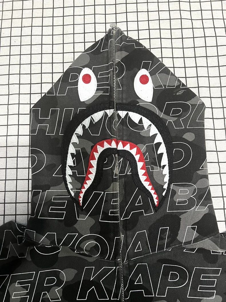 Bape Rare Bape Shark Hoodie Oversized Jacket Size US XXL / EU 58 / 5 - 3 Thumbnail