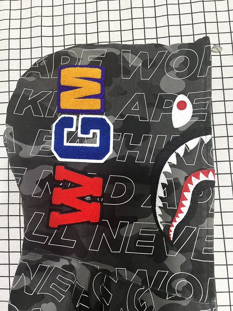Bape Rare Bape Shark Hoodie Oversized Jacket Size US XXL / EU 58 / 5 - 5 Thumbnail