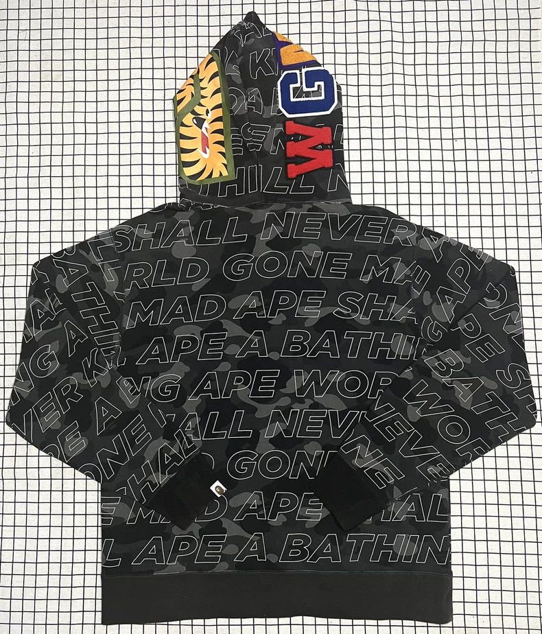 Bape Rare Bape Shark Hoodie Oversized Jacket Size US XXL / EU 58 / 5 - 2 Thumbnail