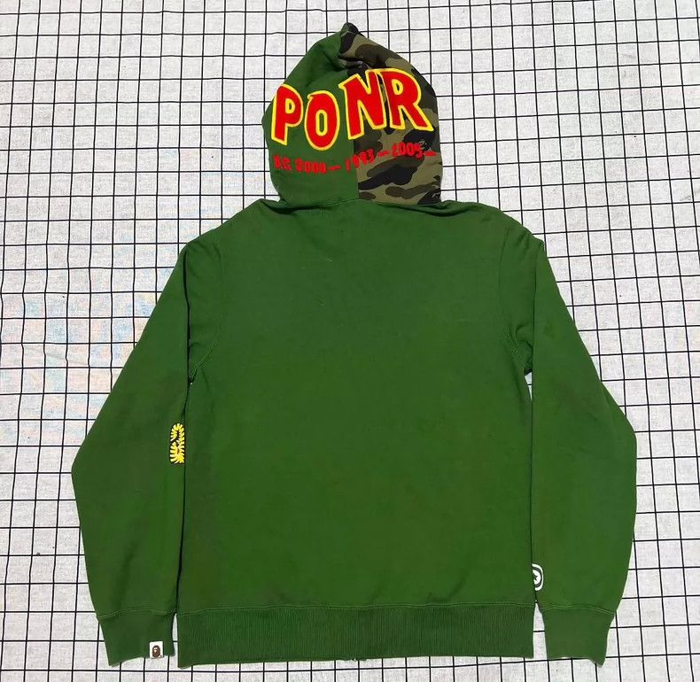 Bape Bape Avocado Color Shark Hoodie Size US XL / EU 56 / 4 - 2 Thumbnail