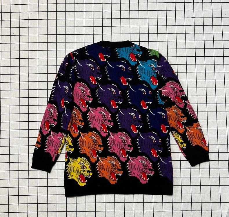 Gucci Gucci Colorful Tiger Print Sweater Size US S / EU 44-46 / 1 - 2 Thumbnail