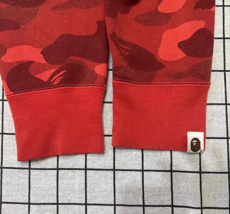 Bape Bape Red Camouflage Hoodie with Hood Size US L / EU 52-54 / 3 - 6 Thumbnail