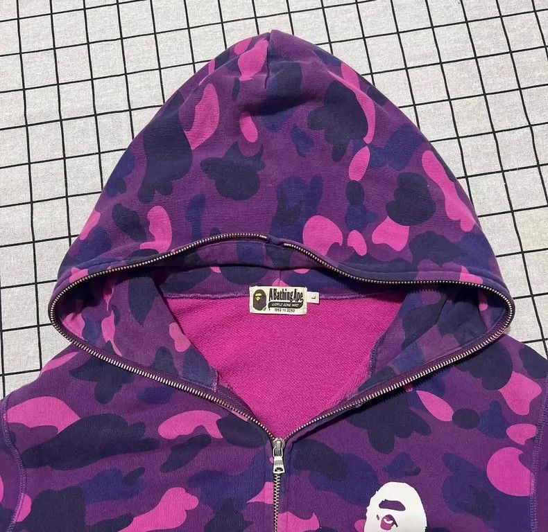 Bape BAPE Purple Camo Hooded Zip Jacket Size US L / EU 52-54 / 3 - 4 Thumbnail