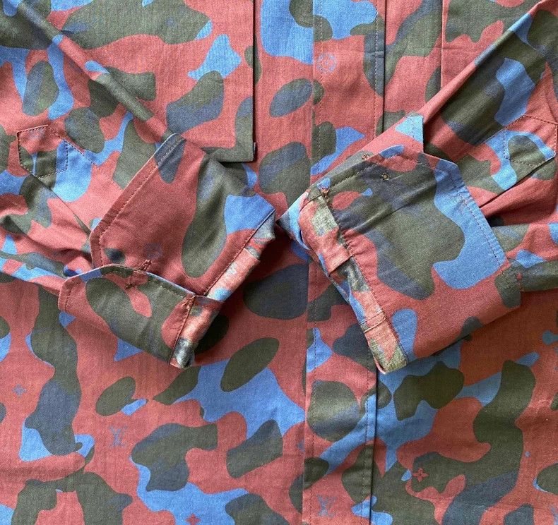 Louis Vuitton Louis Vuitton Men's Camouflage Long Sleeve Shirt-yf Size US M / EU 48-50 / 2 - 6 Thumbnail