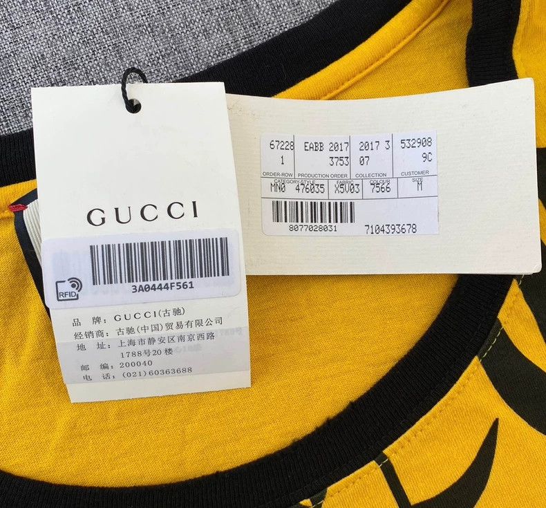 Gucci Gucci Tiger Embroidery Cotton T-Shirt for Men-yf Size US M / EU 48-50 / 2 - 9 Thumbnail