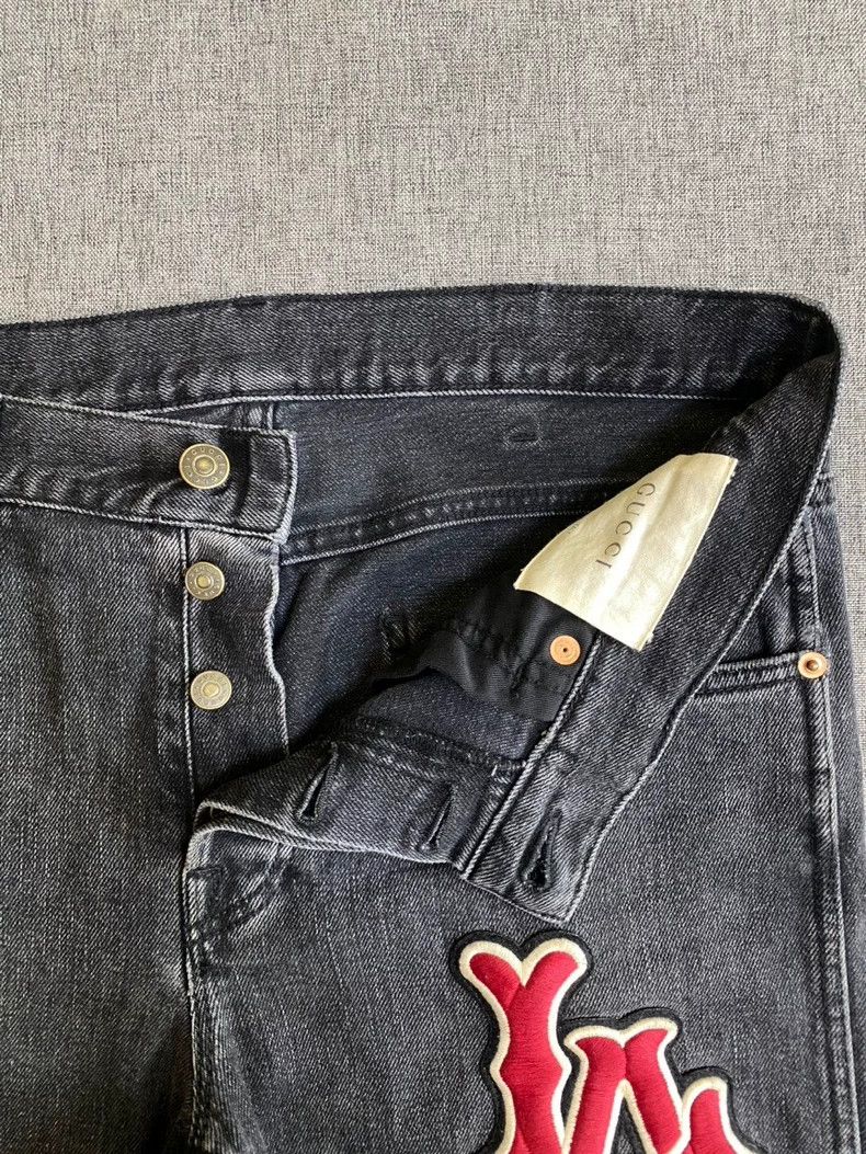 Gucci Gucci LA Embroidered Logo Denim Pants-yf Size US 32 / EU 48 - 3 Thumbnail