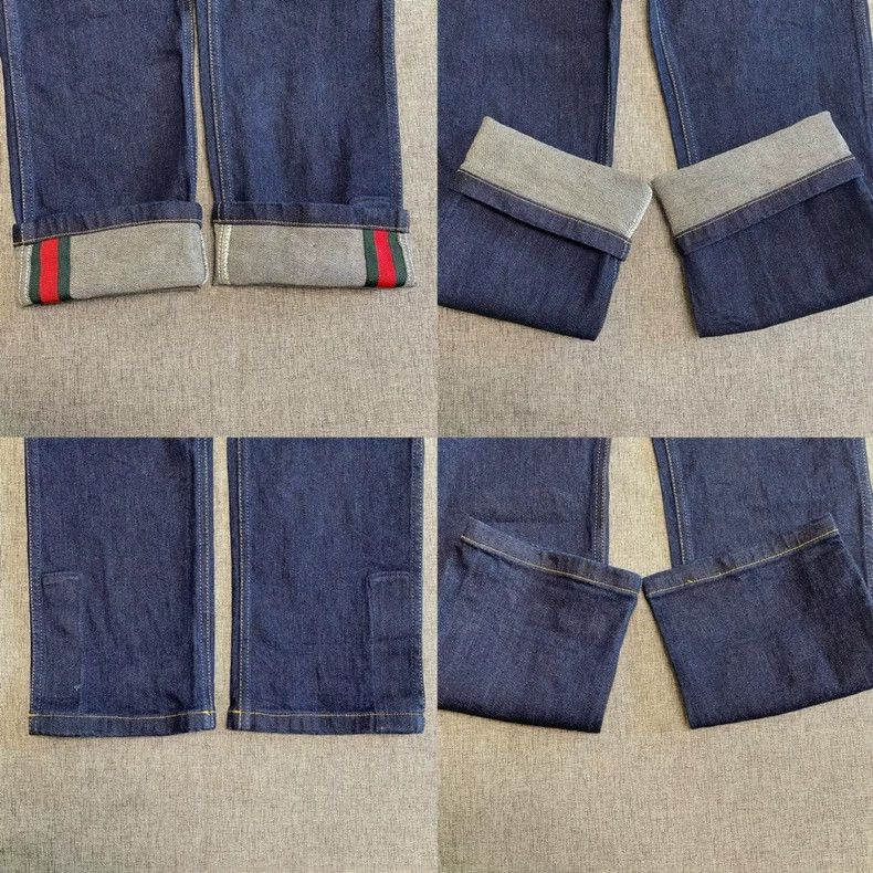 Gucci GUCCI Blue Striped Denim Pants for Men-yf Size US 34 / EU 50 - 4 Thumbnail