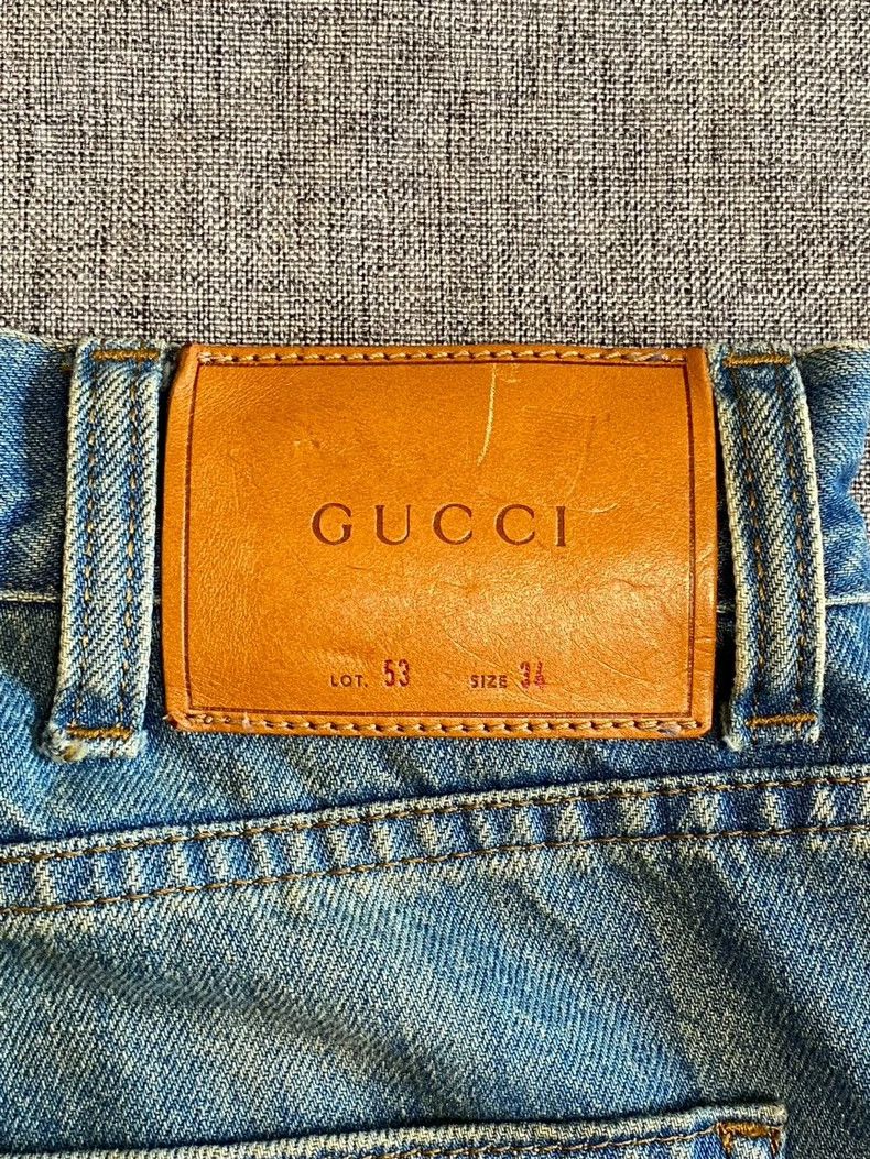 Gucci Gucci Men's Striped Denim Pants Size 34-yf Size US 34 / EU 50 - 6 Thumbnail