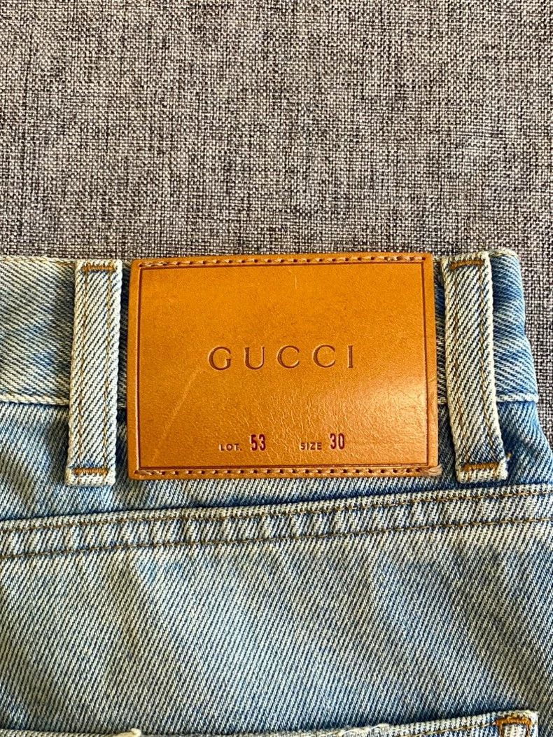 Gucci Gucci Men’s Striped Denim Pants Size 30-yf Size US 30 / EU 46 - 6 Thumbnail