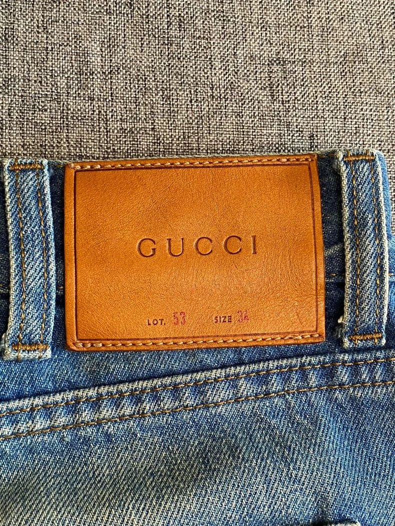 Gucci Gucci Men's Striped Denim Pants Size 34-yf Size US 34 / EU 50 - 6 Thumbnail