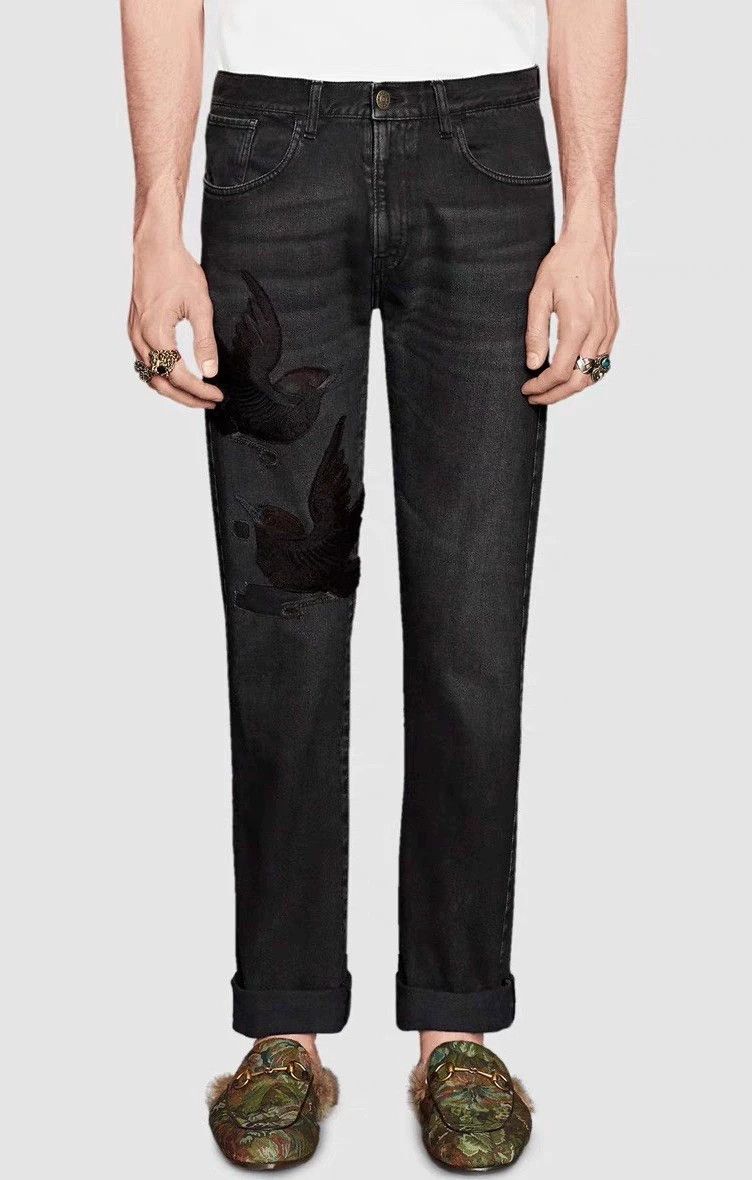 Gucci Gucci Hummingbird Patch Denim Pants Size 30-yf Size US 30 / EU 46 - 9 Thumbnail