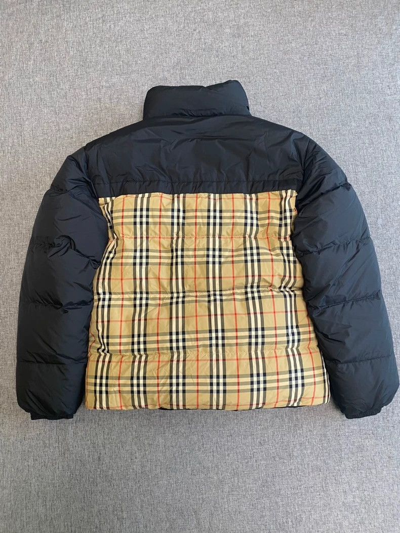 Burberry Burberry Black and Beige Check Puffer Jacket-yf Size US M / EU 48-50 / 2 - 2 Thumbnail