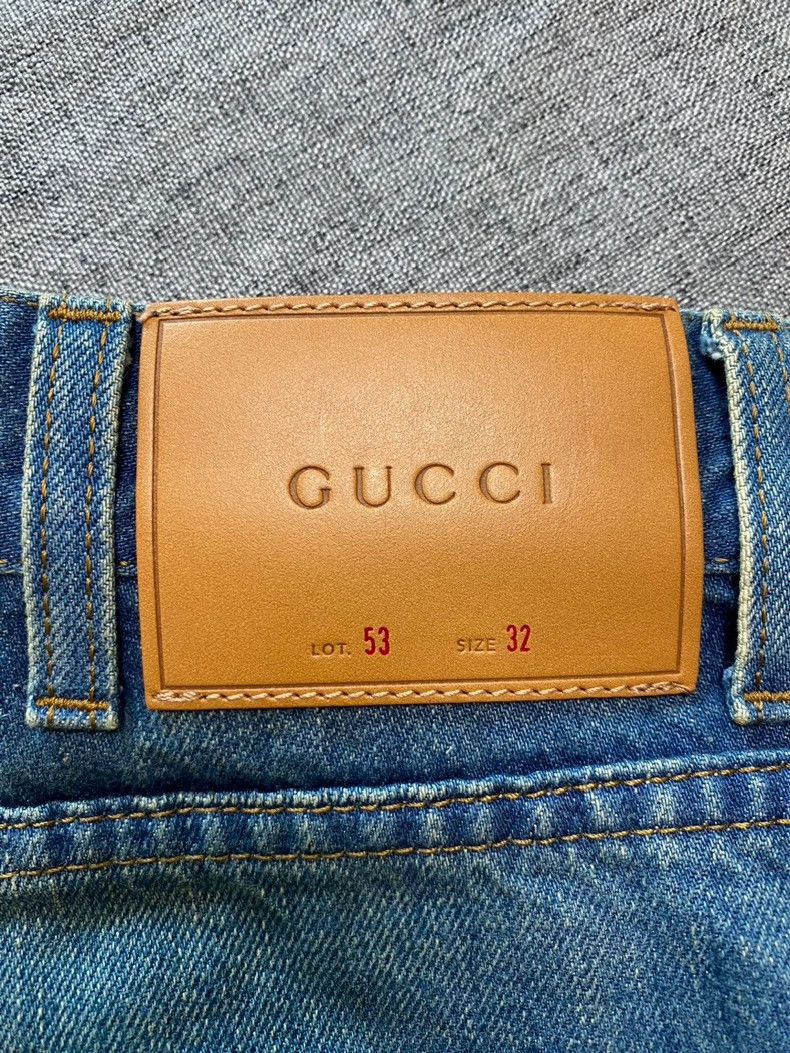 Gucci Gucci Embroidered Tiger Denim Pants Size 32-yf Size US 32 / EU 48 - 6 Thumbnail