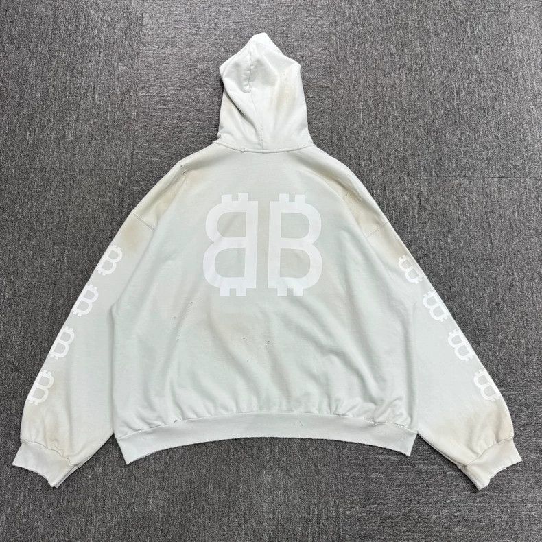 Balenciaga Balenciaga Bitcoin Print Hooded Sweatshirt-yf Size US L / EU 52-54 / 3 - 2 Thumbnail
