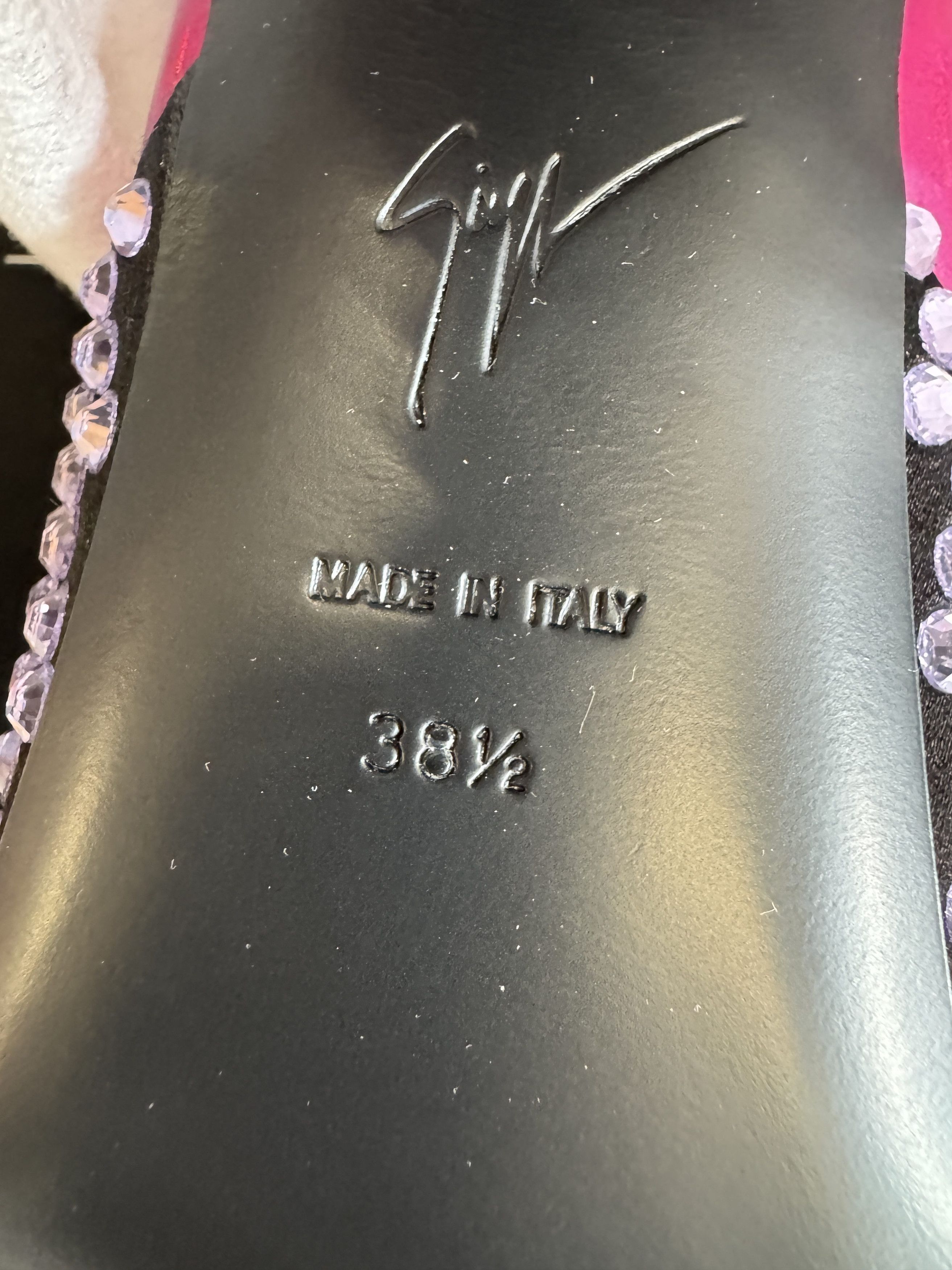 Giuseppe Zanotti Pink Metallic Bebe Strass Heels Size US 8 / IT 38 - 2 Thumbnail