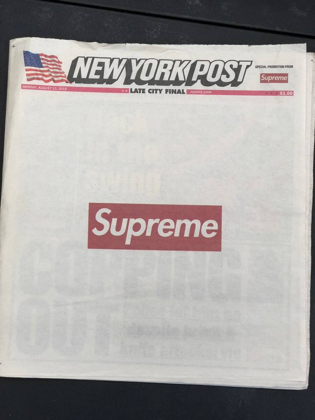 Supreme New York Post Newspaper