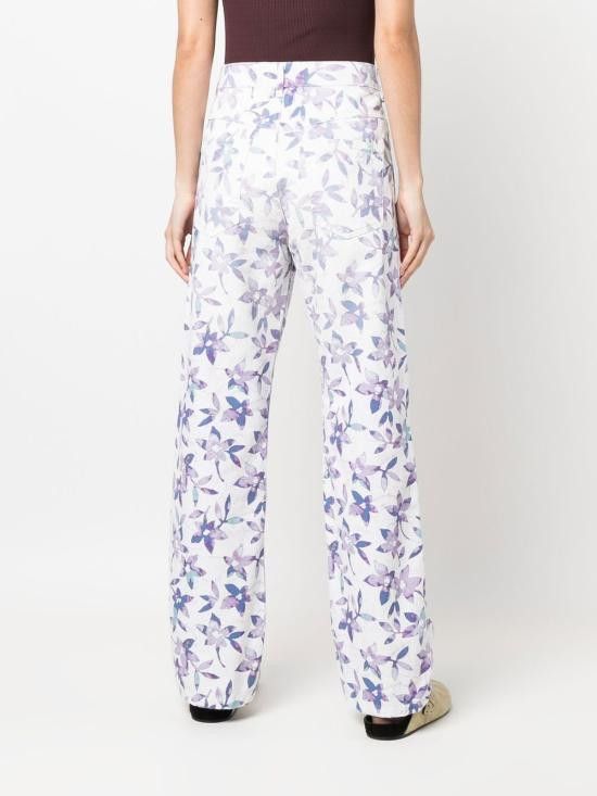 Isabel Marant ISABEL MARANT Women Straight Pants PA2104 22E016I NADEGE23EC Beige Size 27" / US 4 / IT 40 - 4 Thumbnail