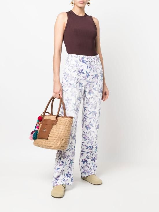 Isabel Marant ISABEL MARANT Women Straight Pants PA2104 22E016I NADEGE23EC Beige Size 27" / US 4 / IT 40 - 3 Thumbnail