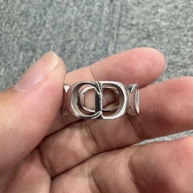 Dior Dior Silver Hollow Ring Size M-yf Size ONE SIZE - 5 Thumbnail