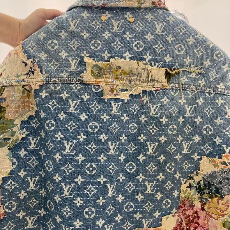 Louis Vuitton Louis Vuitton Floral Embroidered Denim Jacket-yf Size US L / EU 52-54 / 3 - 3 Thumbnail